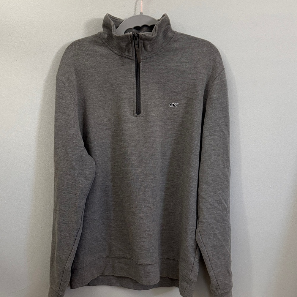 Vineyard Vines Men's Charcoal Zip-Up Sweater